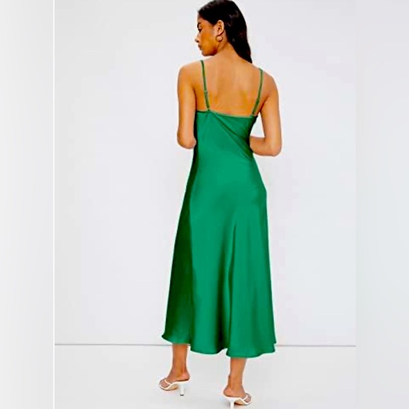 Floerns Spaghetti Strap Cowl Neck Long Slip Midi Dress Med - Picture 3 of 13